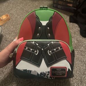 Loungefly Infinity Saga Backpack - Green, Red, Black